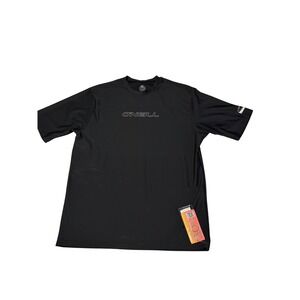 ONeill Mens Basic UPF 50+ Short Sleeve Sun Shirt Rash Guard Black 2XL 3402 NWT